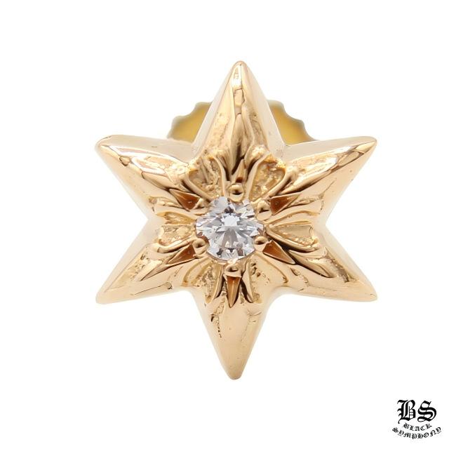 クロムハーツ スタースタッドピアス 22k with ダイヤモンド