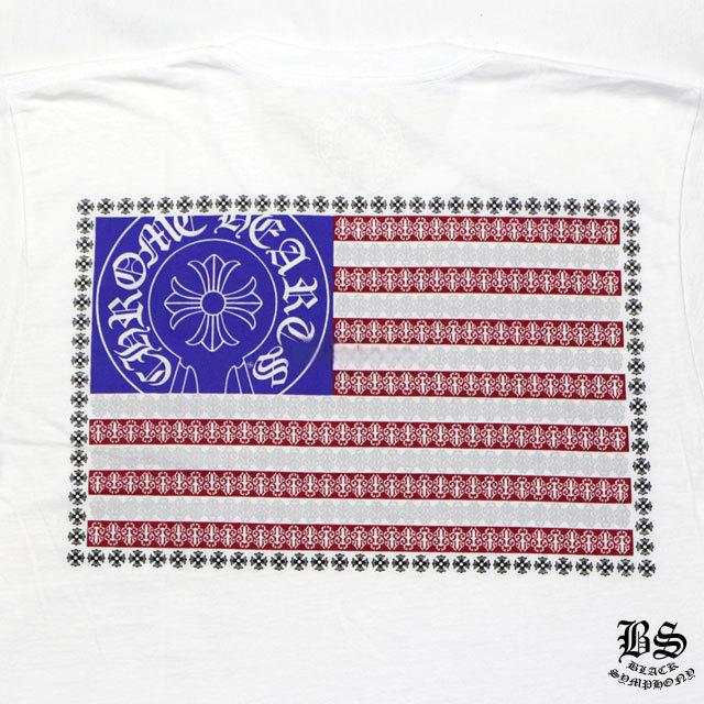 クロムハーツ Tシャツ スターズ＆ストライプス ホワイト