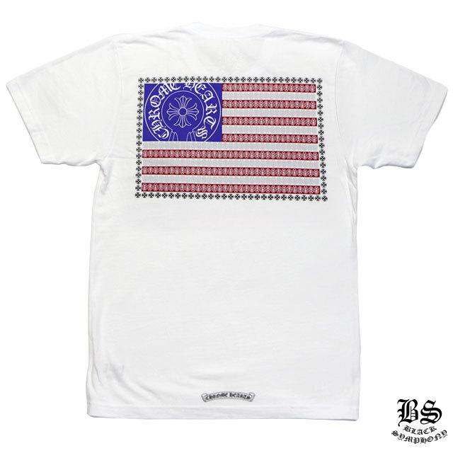 クロムハーツ Tシャツ スターズ＆ストライプス ホワイト