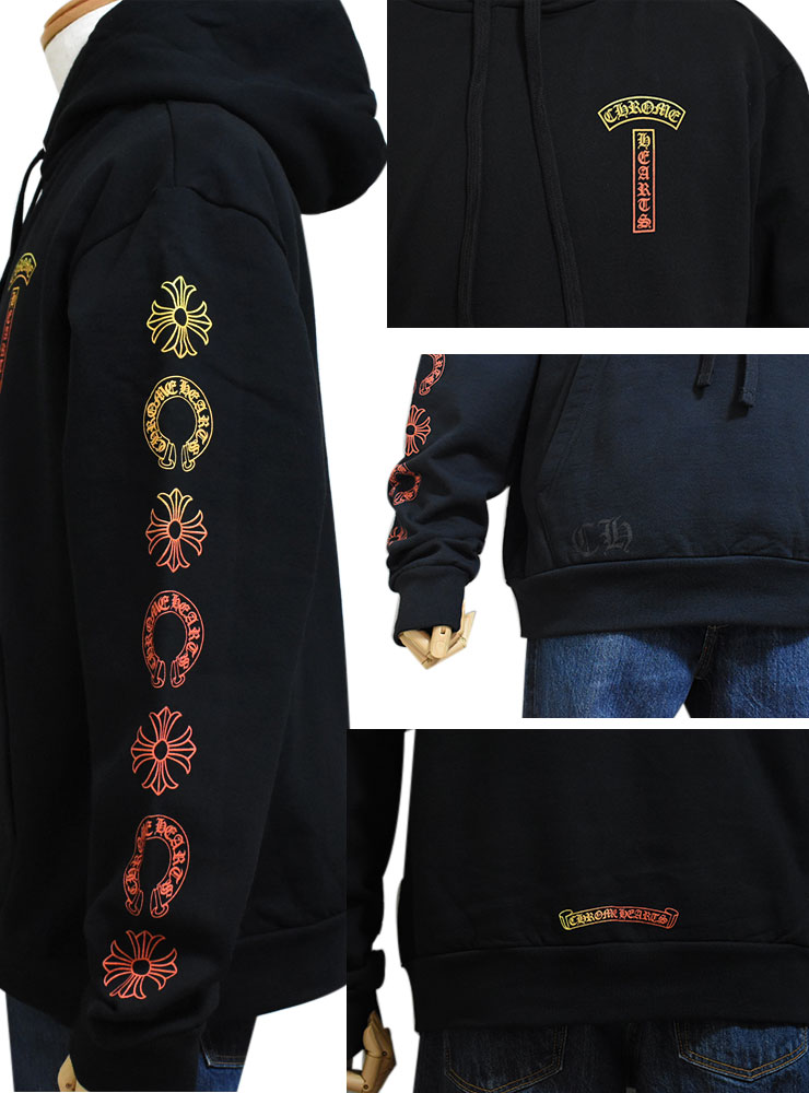 CHROME HEARTS クロムハーツ プルオーバー パーカー Tロゴ マルチ