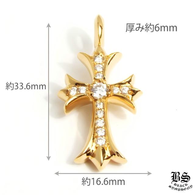 クロムハーツ タイニーCHクロスチャーム22K with パヴェダイヤモンド