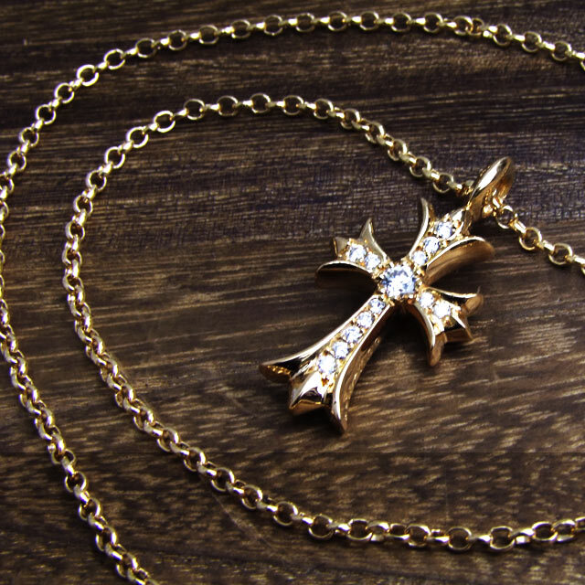 クロムハーツ タイニーCHクロスチャーム22K with パヴェダイヤモンド