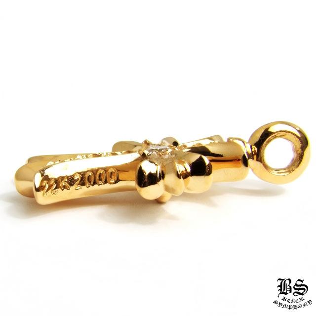 CHROME HEARTS クロムハーツ タイニーCHクロス チャーム 22K with