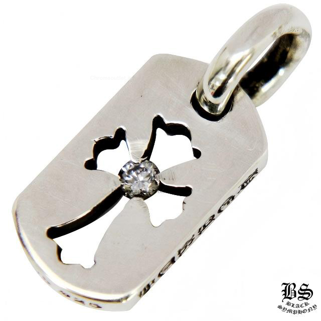 CHROME HEARTS クロムハーツ カットアウトクロスドッグタグwith