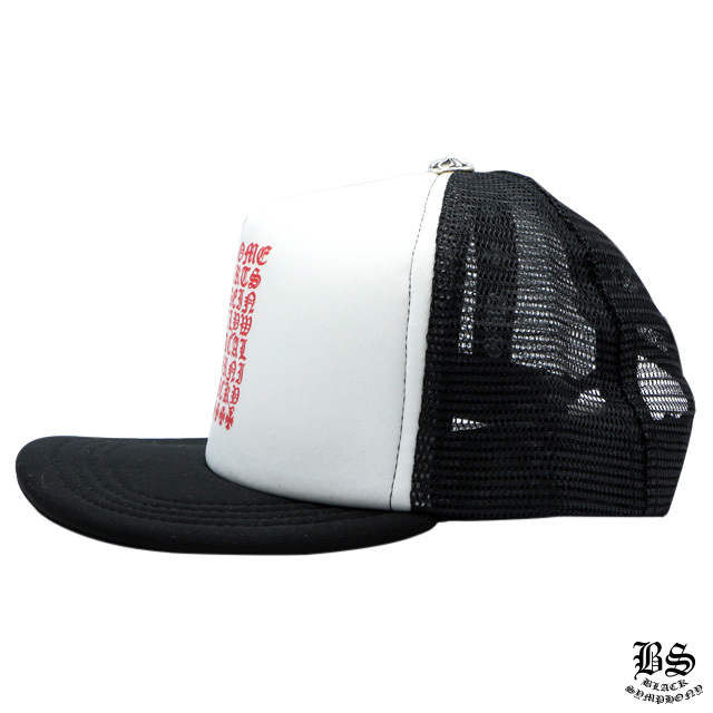 クロムハーツ トラッカーキャップ キングタコ CHスクロール ブラックホワイト