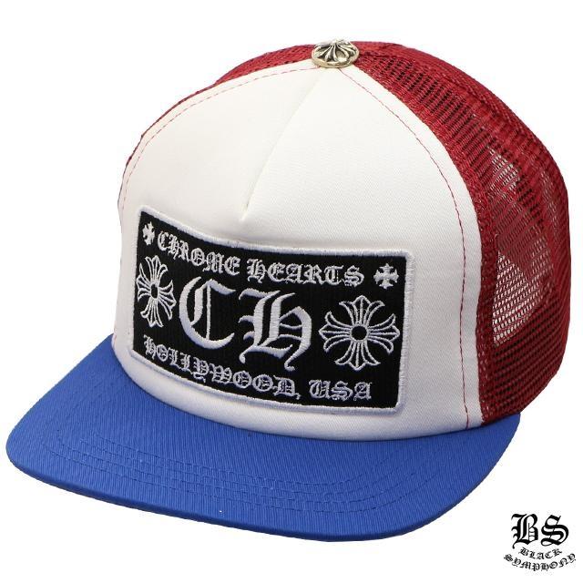 CHROME HEARTS Tracker Cap CH Blue Red (Hat) | Cotton/925 Silver
