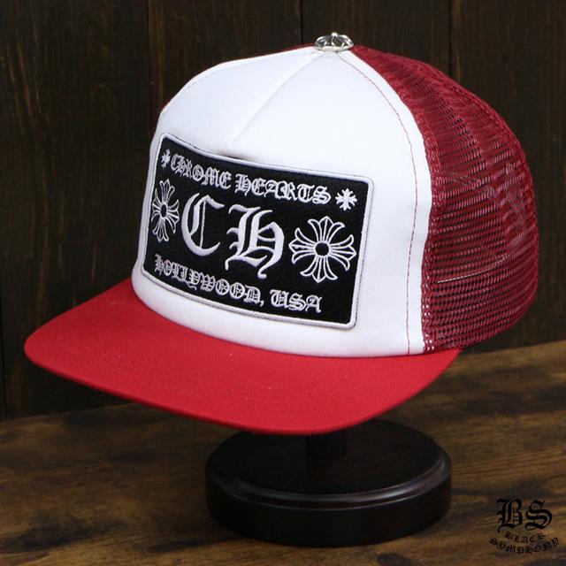 クロムハーツ トラッカーキャップ CH レッド ホワイト