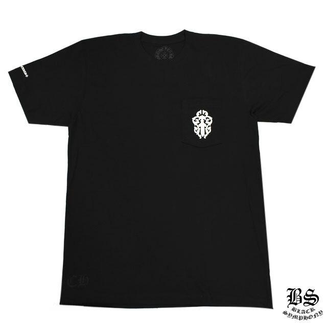 クロムハーツ Tシャツ バックハーフダガーロゴ ブラック