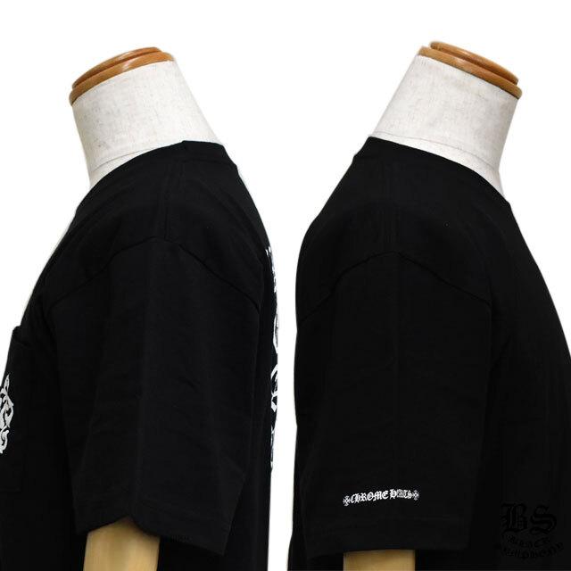 クロムハーツ Tシャツ バックハーフダガーロゴ ブラック