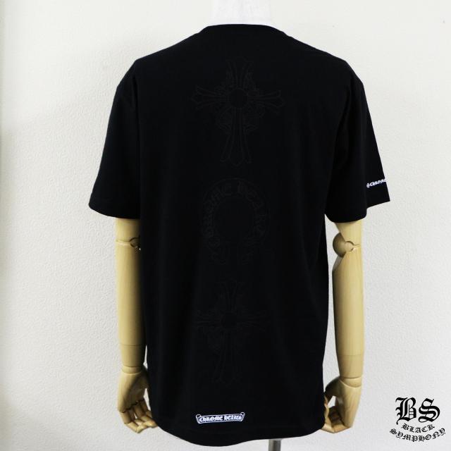 クロムハーツ Tシャツ ヘアリークロス＆ホースシュー ブラック