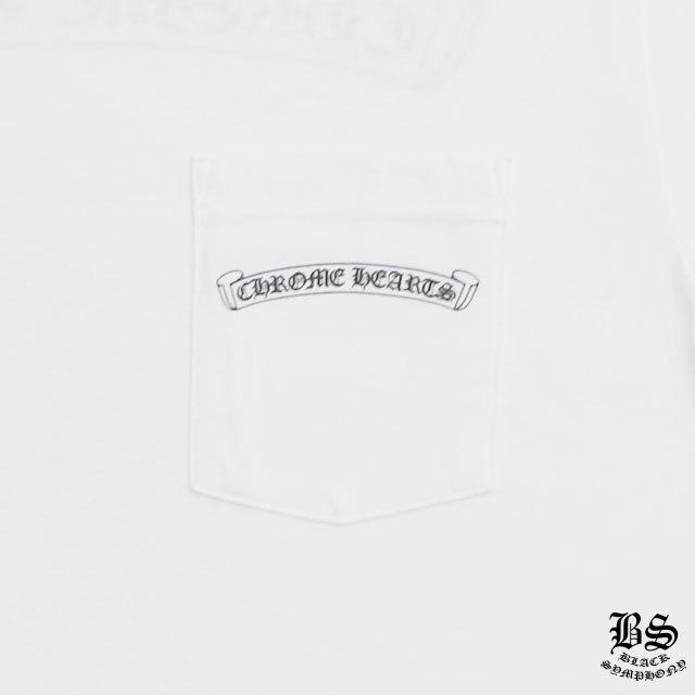 クロムハーツ Tシャツ スクロールラベル ホワイト