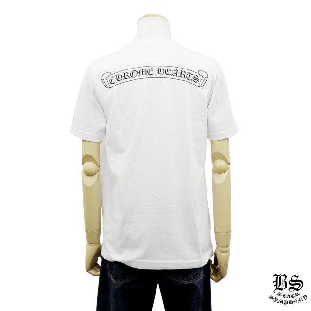 クロムハーツ Tシャツ スクロールラベル ホワイト