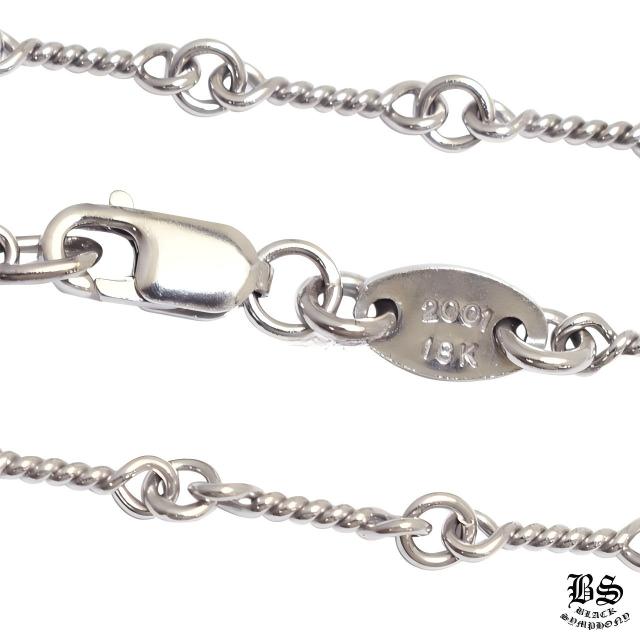クロムハーツ ネックレス ツイストチェーン ホワイトゴールド 18K 18インチ(約45cm)