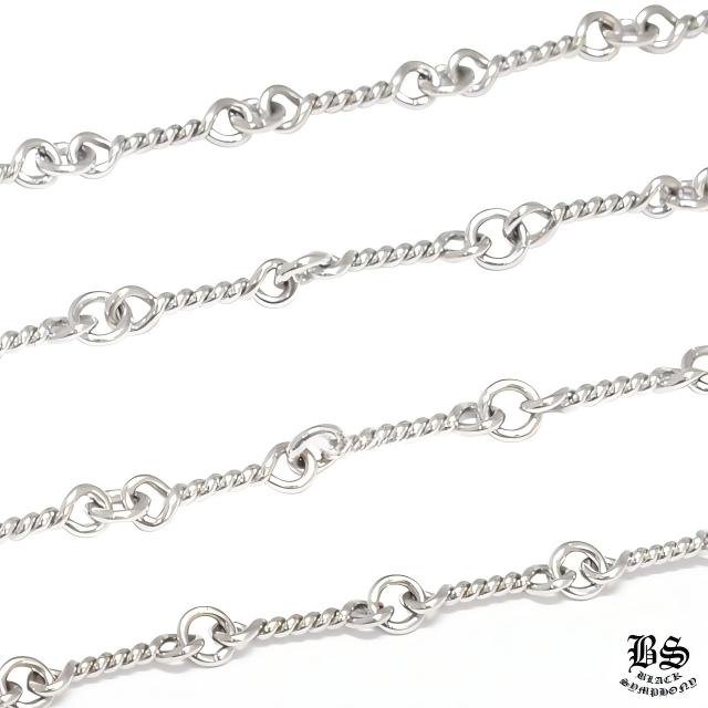 クロムハーツ ネックレス ツイストチェーン ホワイトゴールド 18K 18インチ(約45cm)