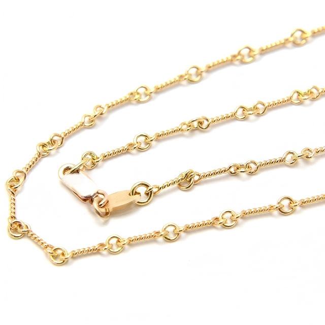 クロムハーツ ネックレス ツイストチェーン ゴールド 22K 24インチ（約61cm)