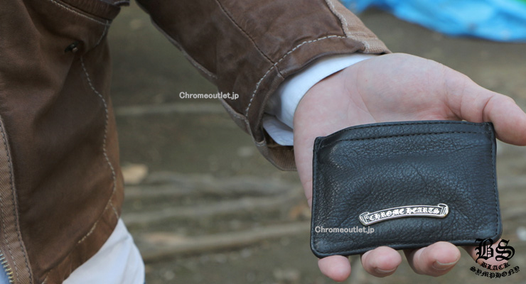 CHROME HEARTS クロムハーツ コインパース 3×4 ブラック ヘビーレザー