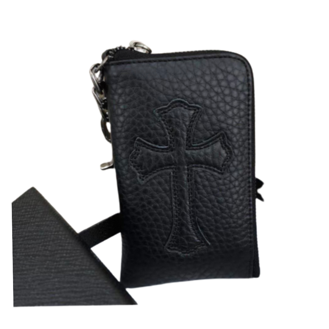 CHROME HEARTS（クロムハーツ）大クロスパッチ　ダガーチャック　ジップウォレット