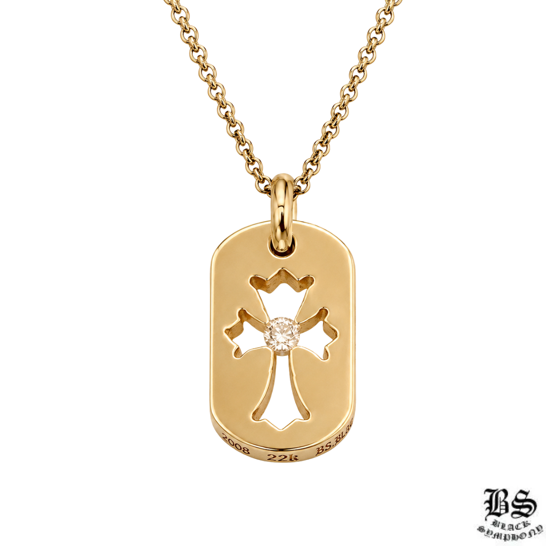 CHROME HEARTS クロムハーツ22K ドッグタグ パヴェダイヤ 正規品 美品