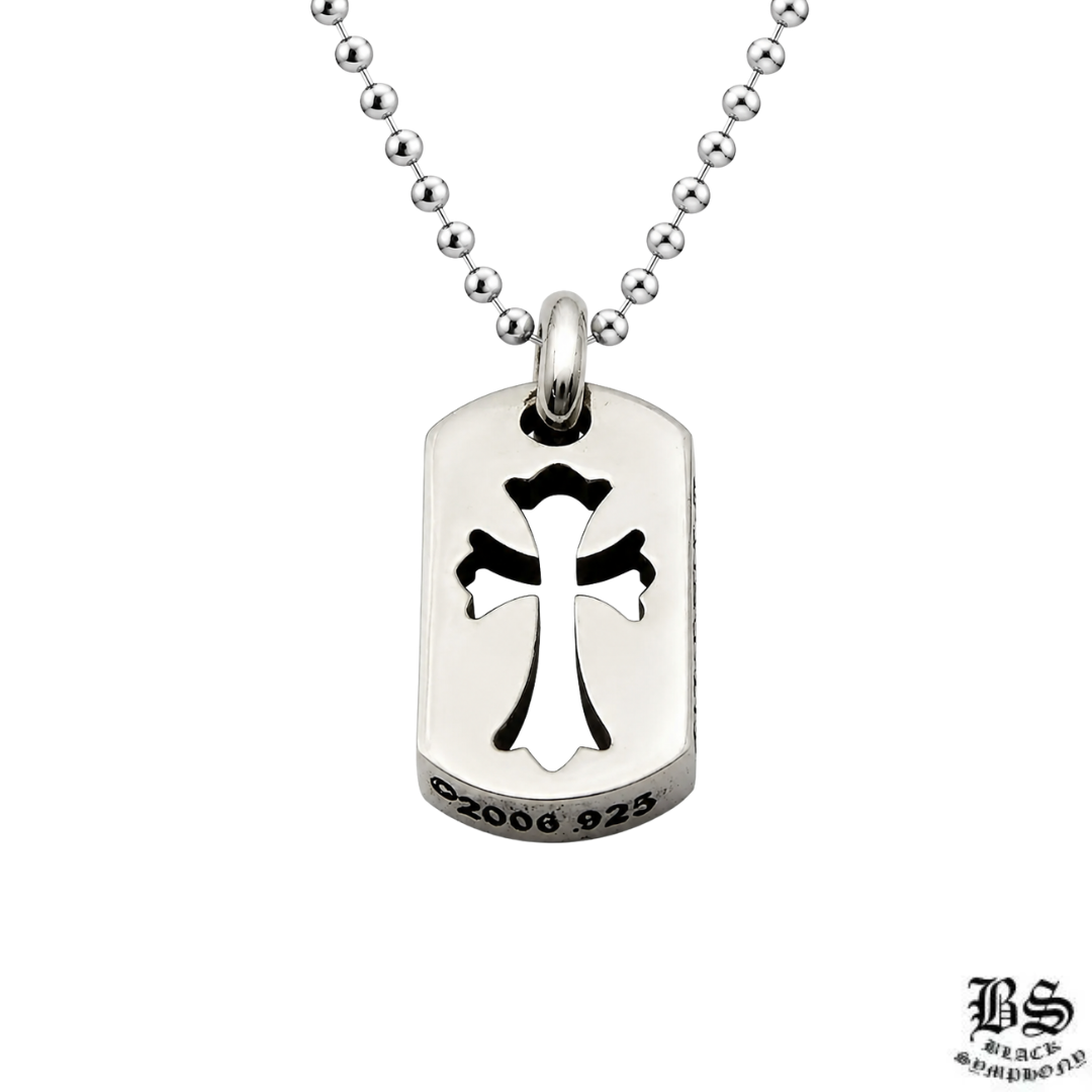 CHROME HEARTS クロムハーツ切割十字狗牌(迷你) 狗牌｜925銀– クロム