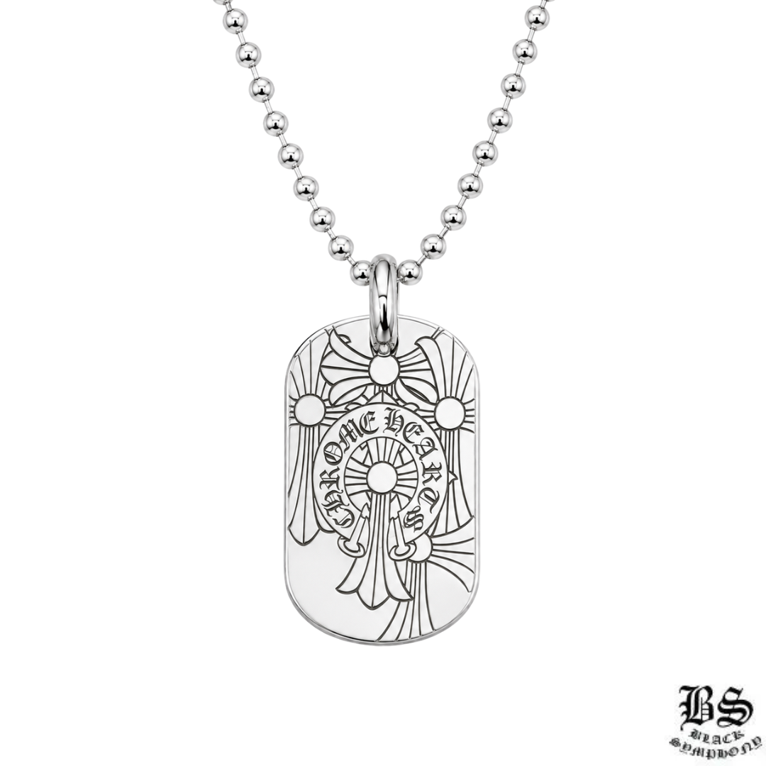 CHROME HEARTS クロムハーツ ゴッドブレスワールド ドッグタグ ドッグタグ｜925シルバー