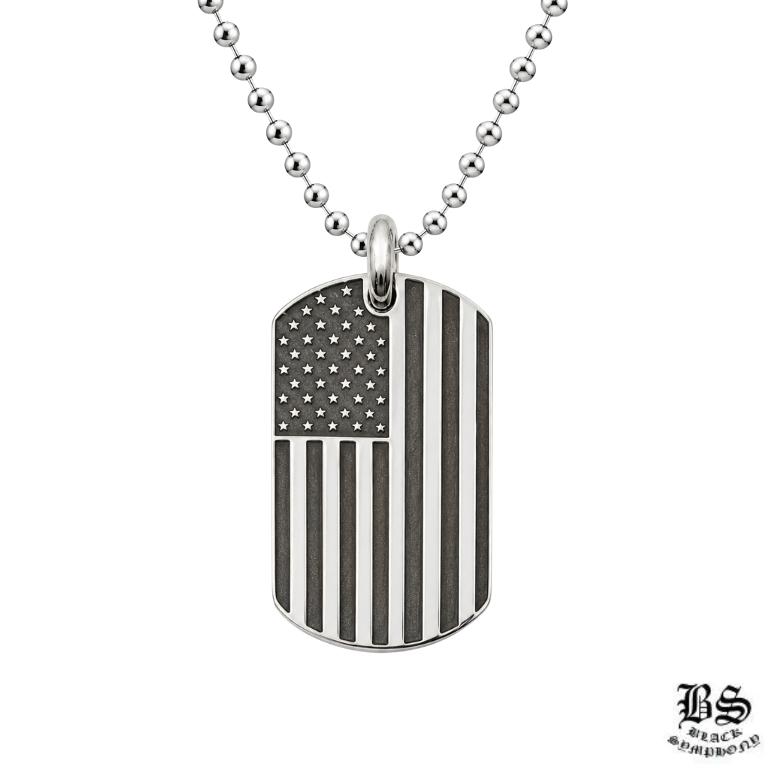 CHROME HEARTS クロムハーツ アメリカンフラッグRSFUドッグタグ ドッグタグ｜925シルバー