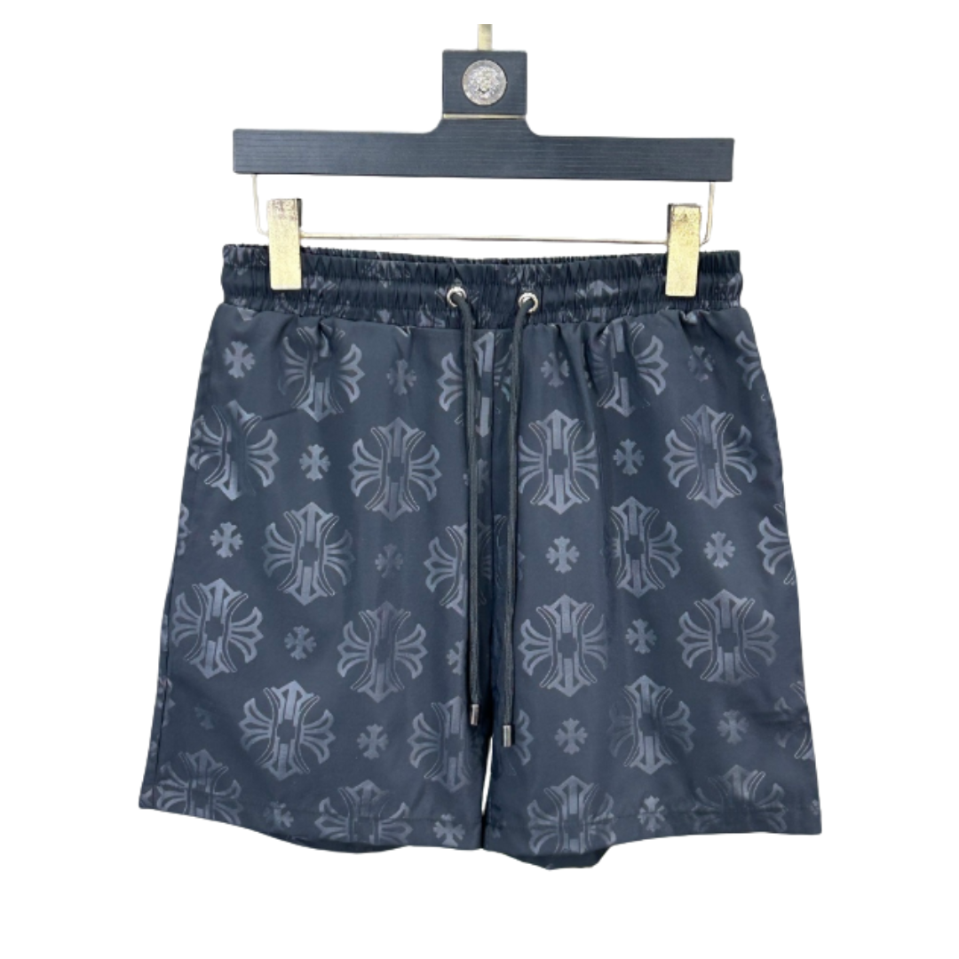 Chrome Hearts（クロムハーツ）ビーチパンツ 夏用ハーフパンツ さらさら肌触り おしゃれ クール ショートパンツ ビーチ プール レジャー 水着風 ウエストゴム