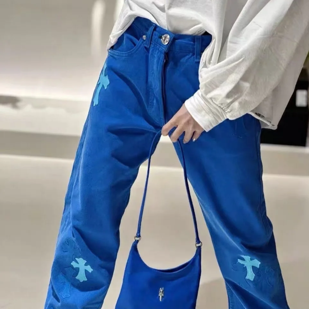 Chrome Hearts（クロムハーツ）クロムハーツ ブルーダイ クロスパッチ ジーンズ