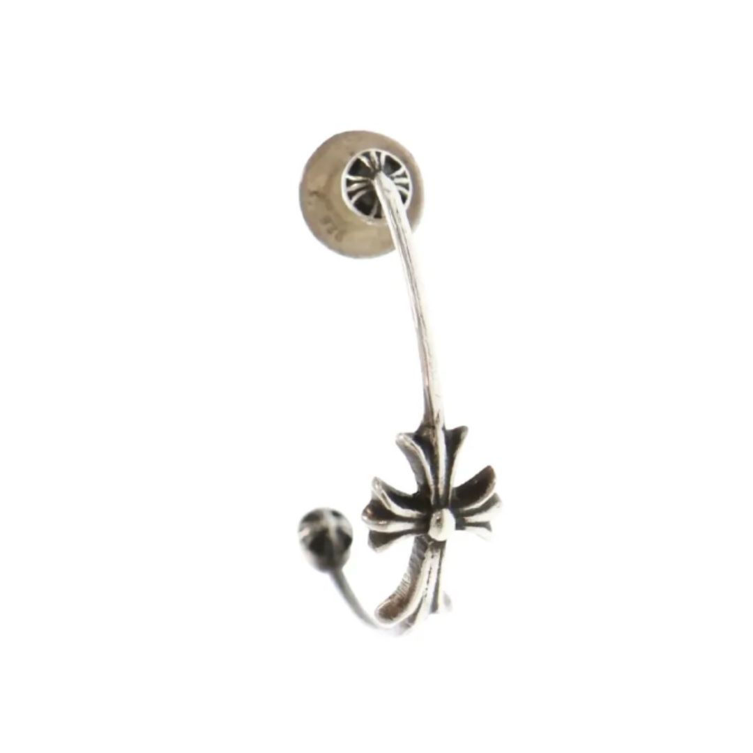 CHROME HEARTS クロムハーツ ミキモト ゴールド クロス スパイク パール ドロップ イヤリング