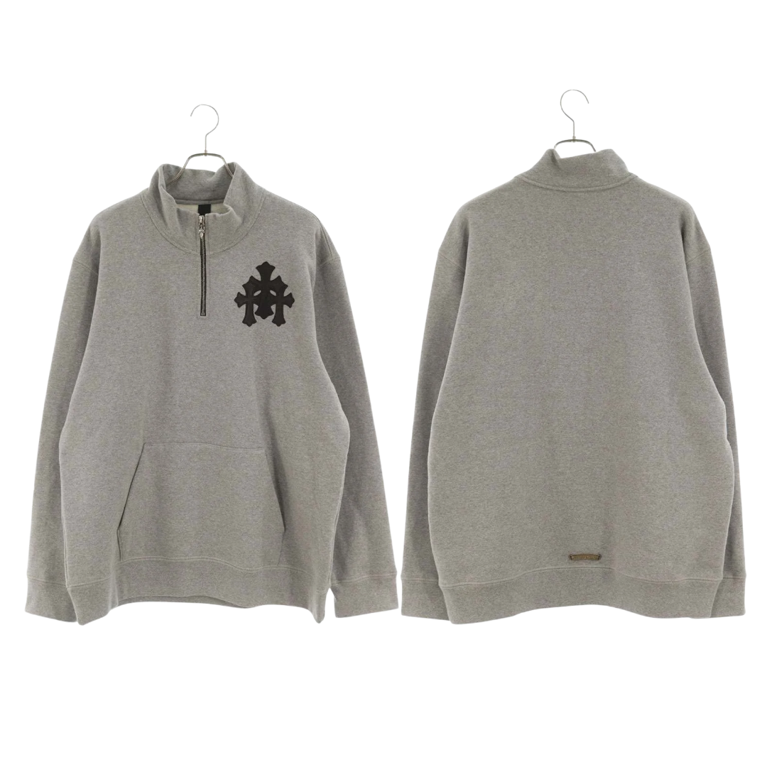 Chrome Hearts クロスパッチハーフジップスウェット GYN U PAPER JAM 1/2 ZP PLVR