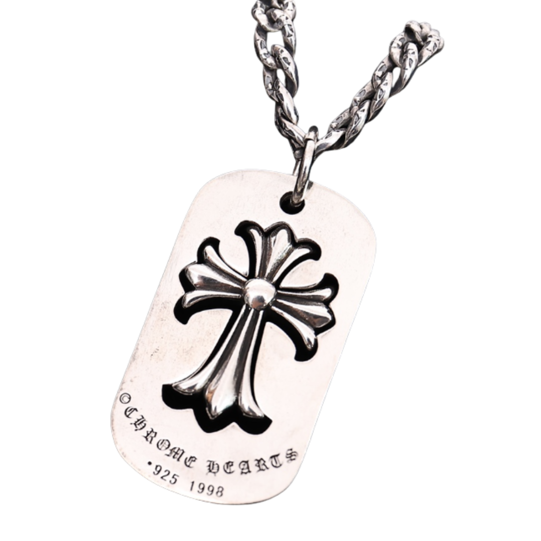 Chrome Hearts クロムハーツ クロスペンダント＋スケルトンドッグタグペンダント ネックレスセット