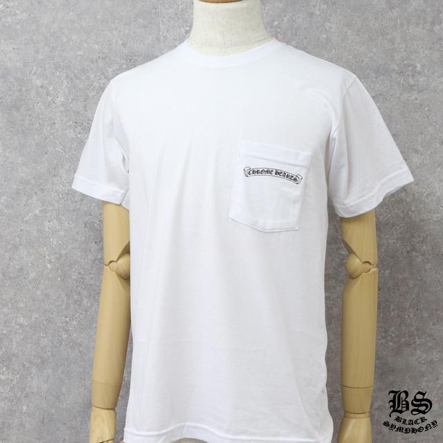 クロムハーツ メンズハーフスリーブポケットTシャツ スクロールラベル／フレアニー ホワイト