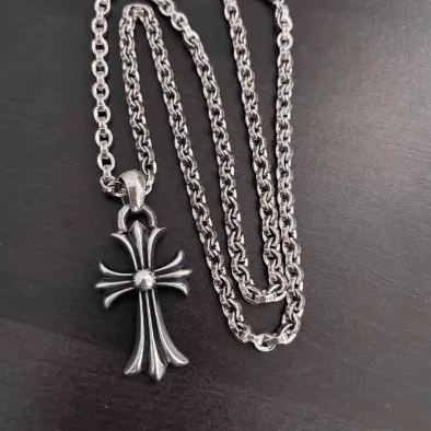 クロムハーツ CHクロスペンダント スモール with ベイル＆NEチェーン20インチセット
