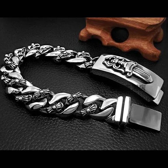 ブレスレット メンズ ダガー シルバー シルバーブレスレット 太め ステンレスブレスレット アレルギーに優しい ブレス かっこいい おしゃれ