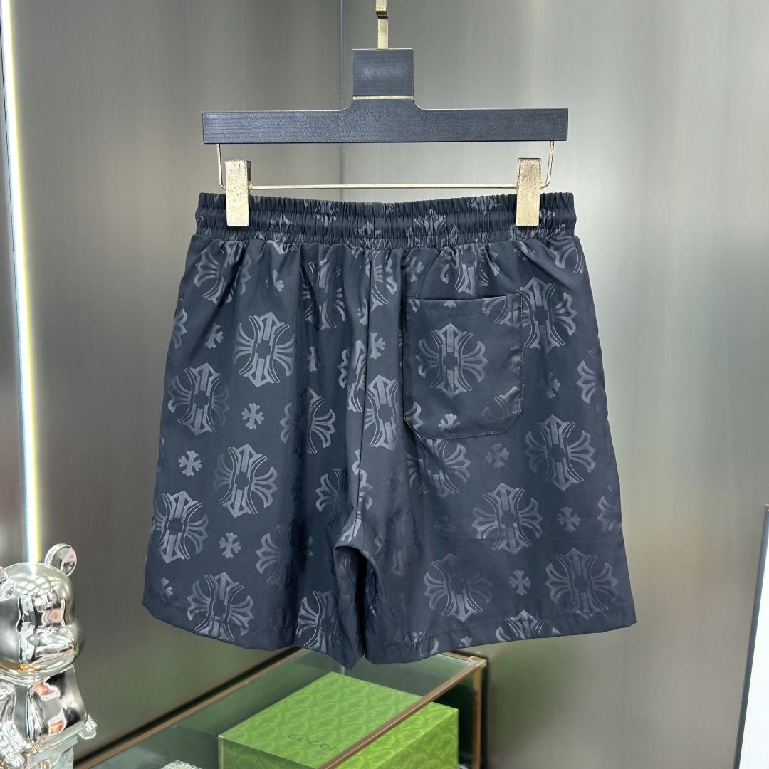 Chrome Hearts（クロムハーツ）ビーチパンツ 夏用ハーフパンツ さらさら肌触り おしゃれ クール ショートパンツ ビーチ プール レジャー 水着風 ウエストゴム
