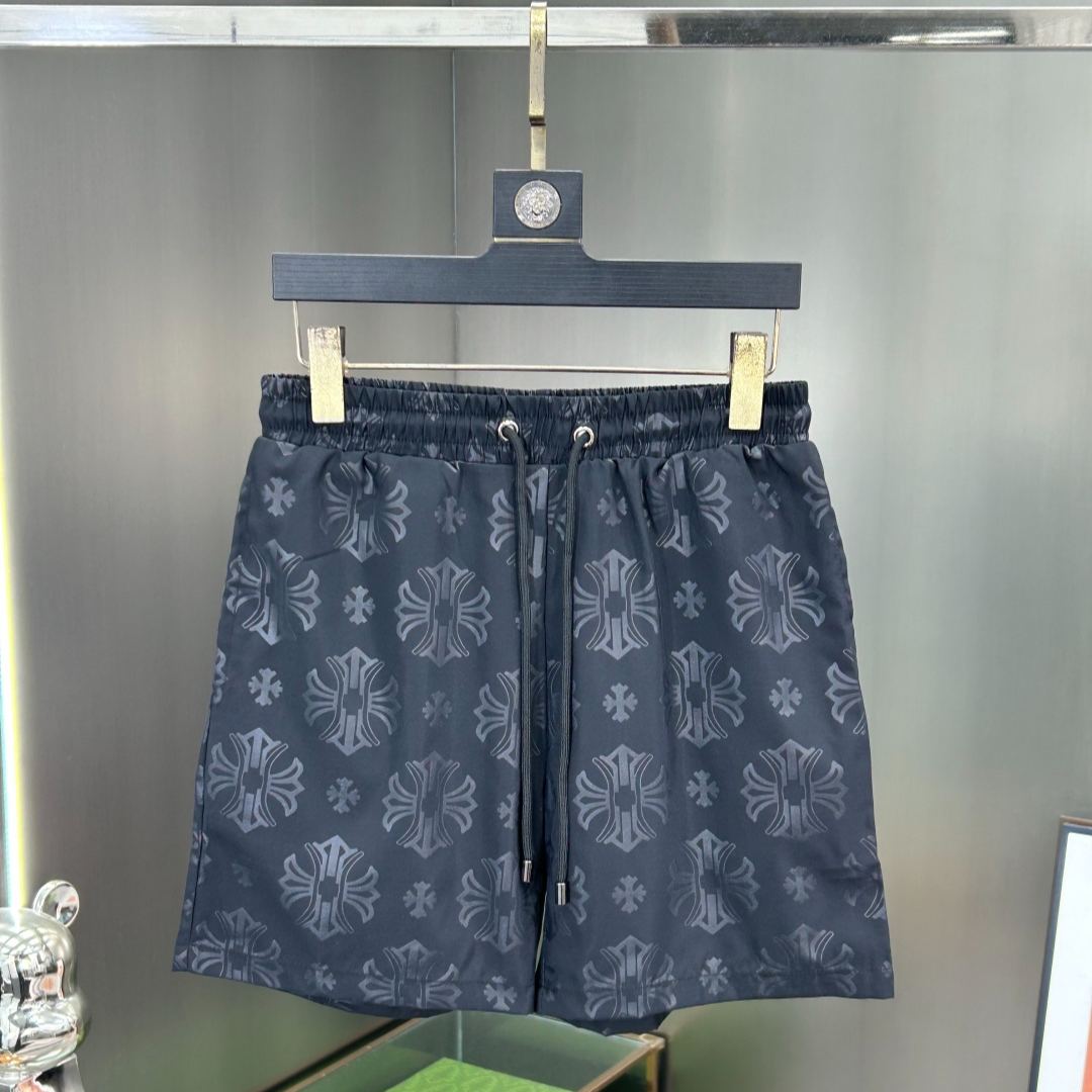 Chrome Hearts（クロムハーツ）ビーチパンツ 夏用ハーフパンツ さらさら肌触り おしゃれ クール ショートパンツ ビーチ プール レジャー 水着風 ウエストゴム