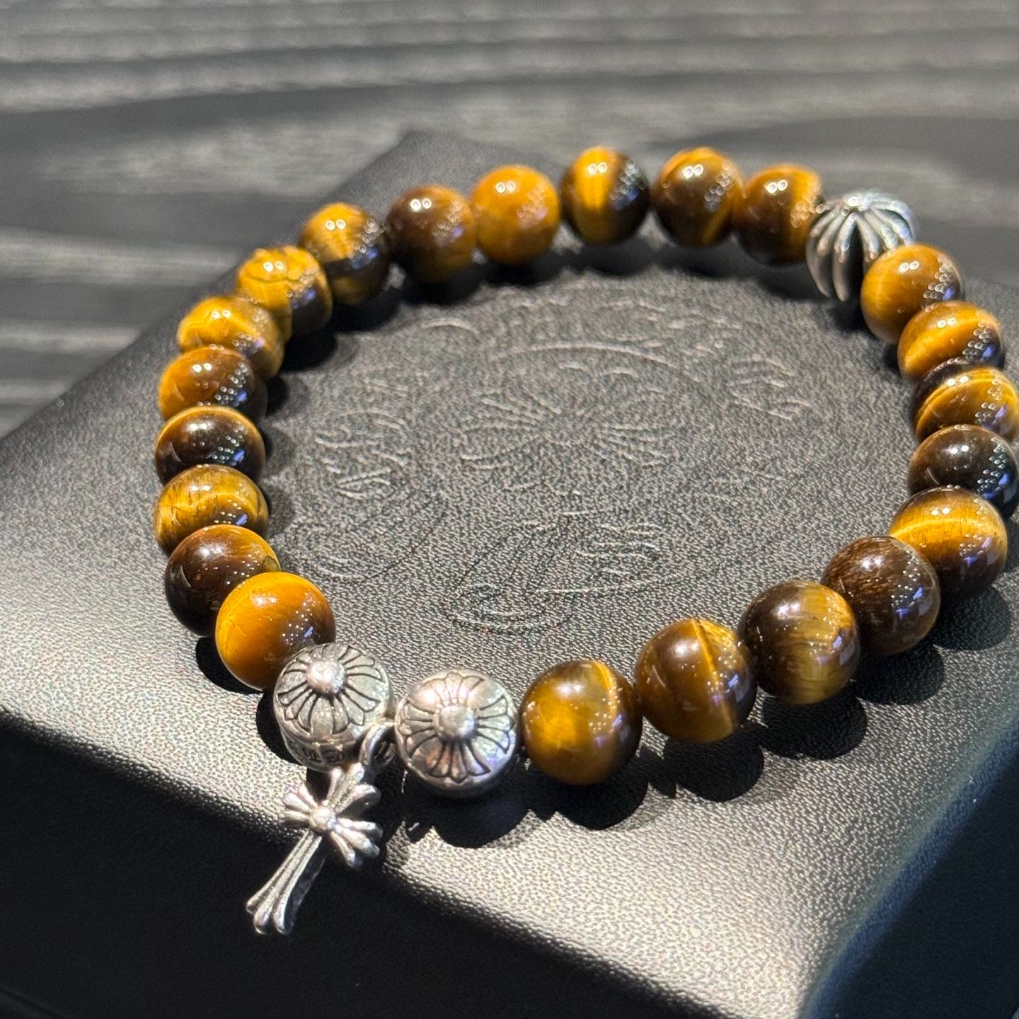 CHROME HEARTS クロムハーツ クロス ビーズブレスレット シルバー メンズ レディース ギフト アクセサリー