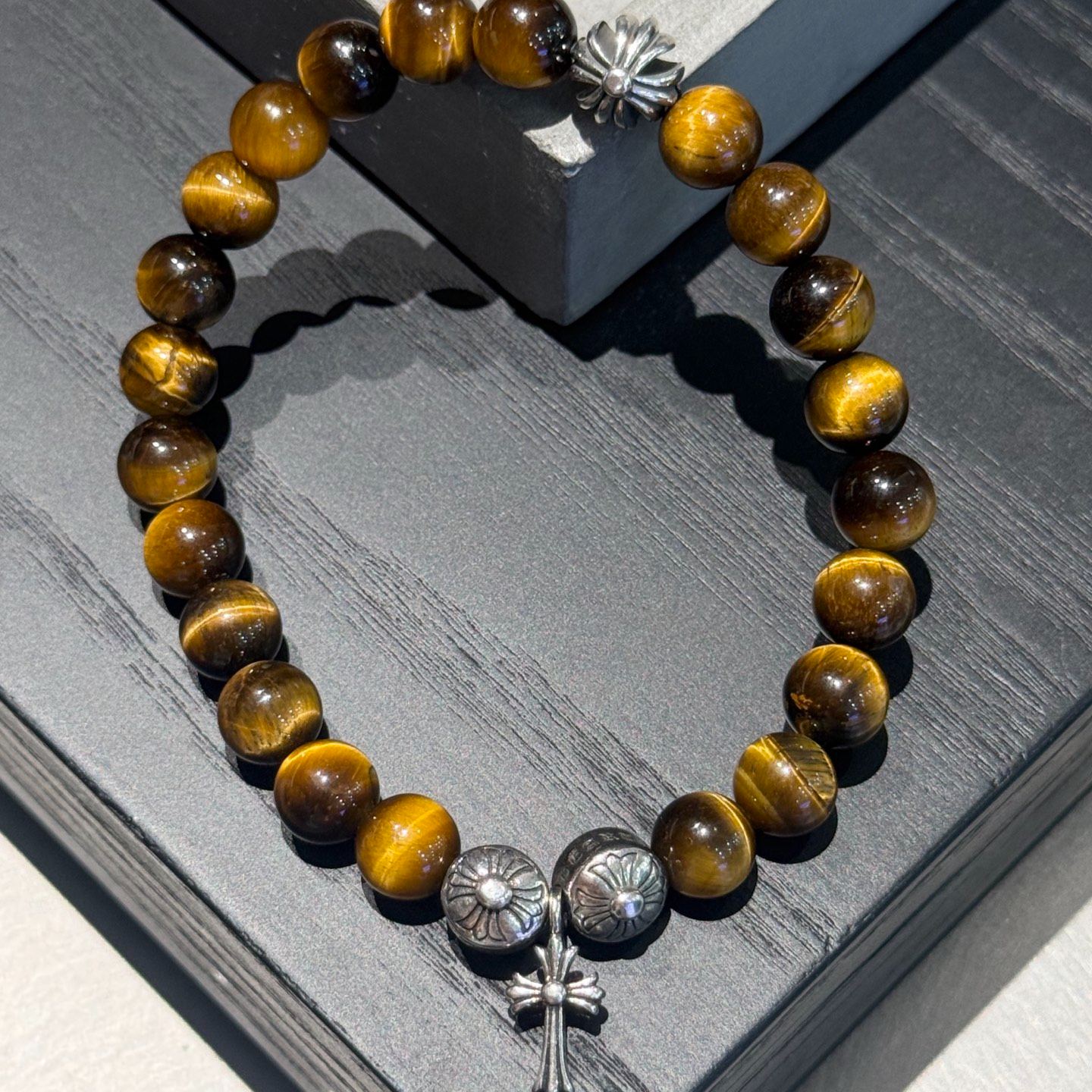CHROME HEARTS クロムハーツ クロス ビーズブレスレット シルバー メンズ レディース ギフト アクセサリー