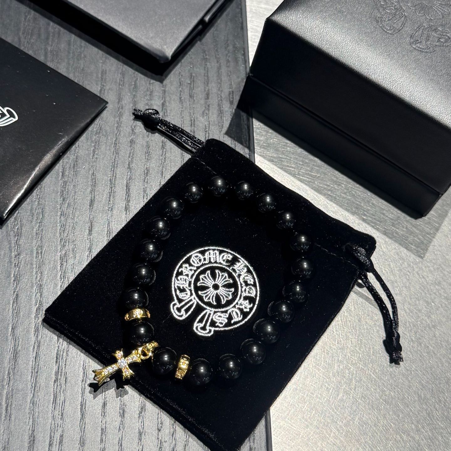 [Copy]CHROME HEARTS クロムハーツ クロス ビーズブレスレット シルバー メンズ レディース ギフト アクセサリー