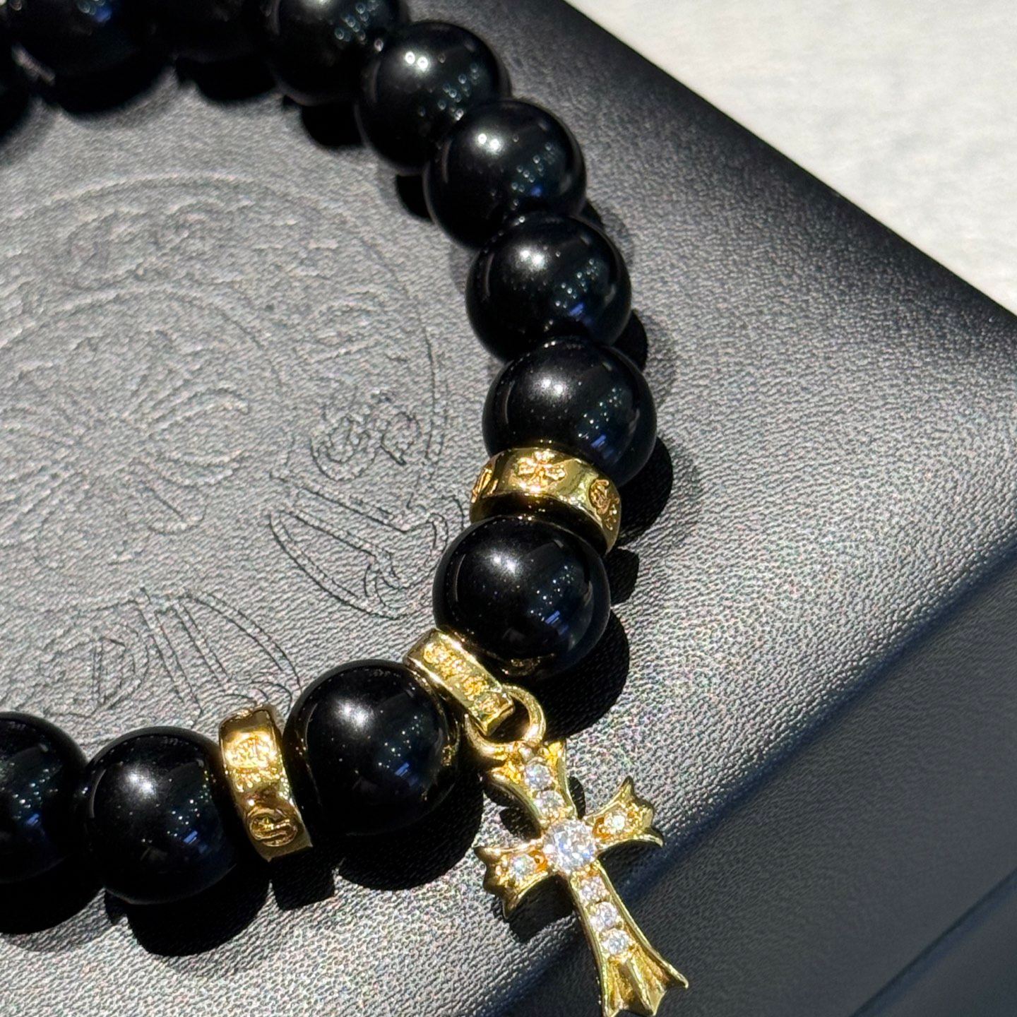 [Copy]CHROME HEARTS クロムハーツ クロス ビーズブレスレット シルバー メンズ レディース ギフト アクセサリー