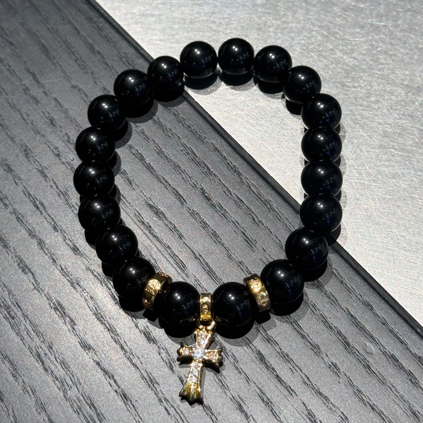 [Copy]CHROME HEARTS クロムハーツ クロス ビーズブレスレット シルバー メンズ レディース ギフト アクセサリー
