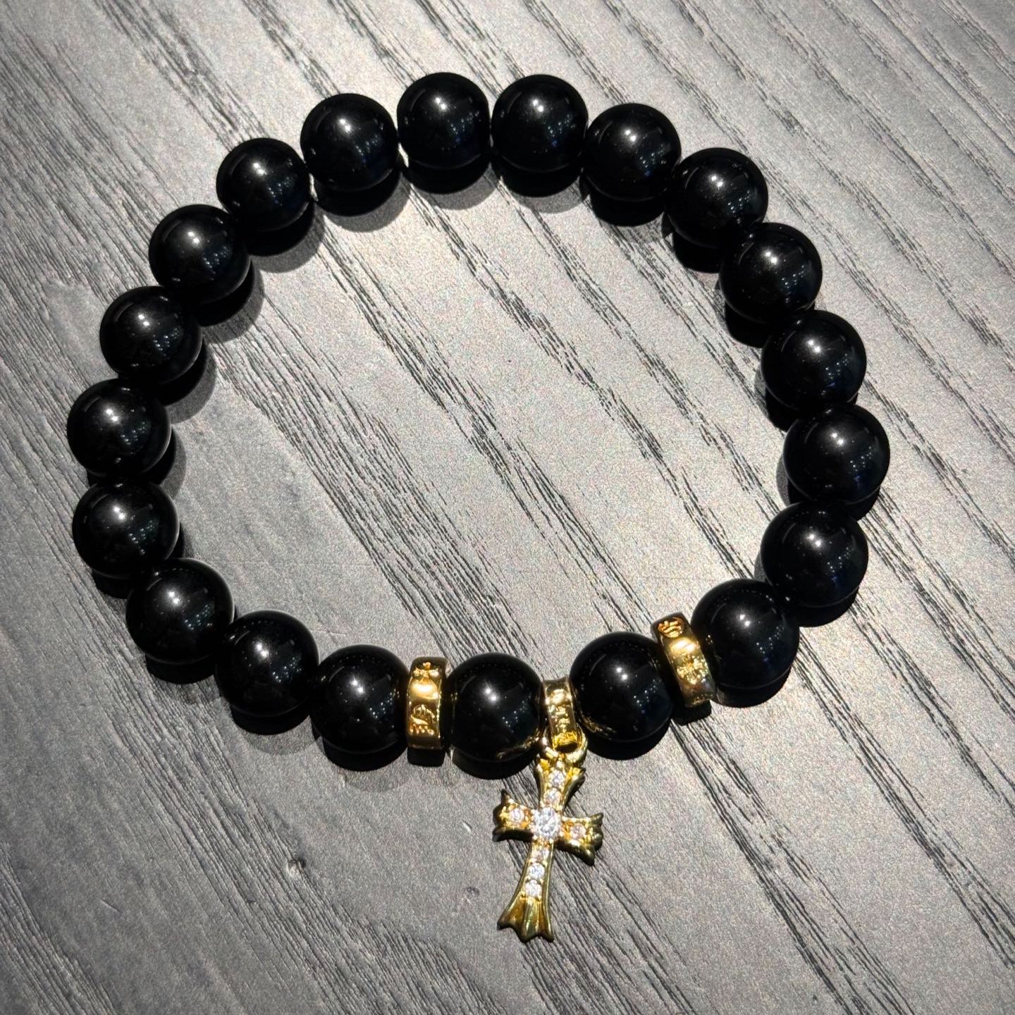 [Copy]CHROME HEARTS クロムハーツ クロス ビーズブレスレット シルバー メンズ レディース ギフト アクセサリー