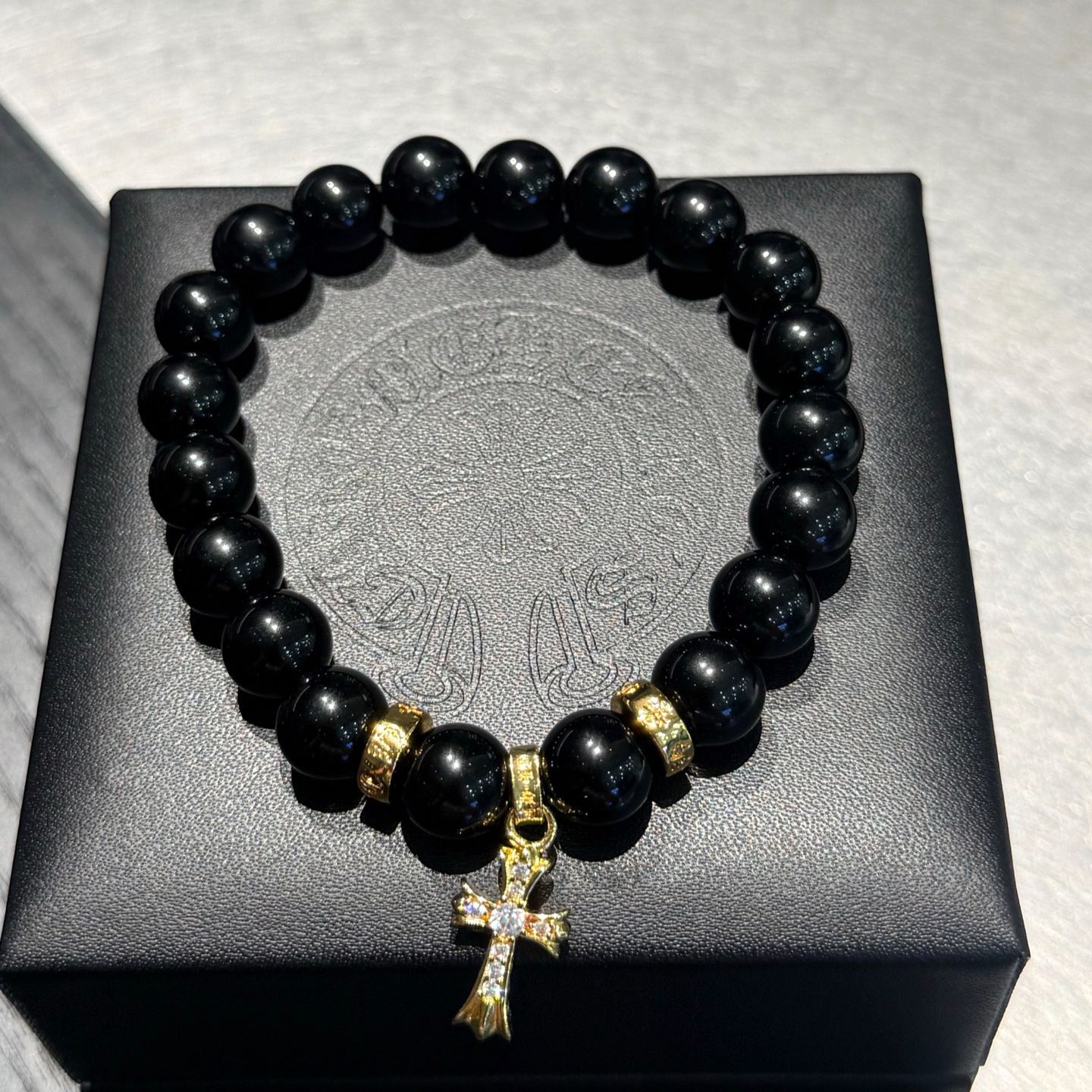 [Copy]CHROME HEARTS クロムハーツ クロス ビーズブレスレット シルバー メンズ レディース ギフト アクセサリー