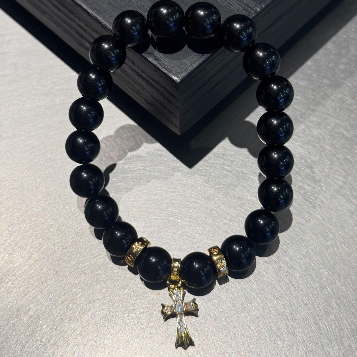 [Copy]CHROME HEARTS クロムハーツ クロス ビーズブレスレット シルバー メンズ レディース ギフト アクセサリー