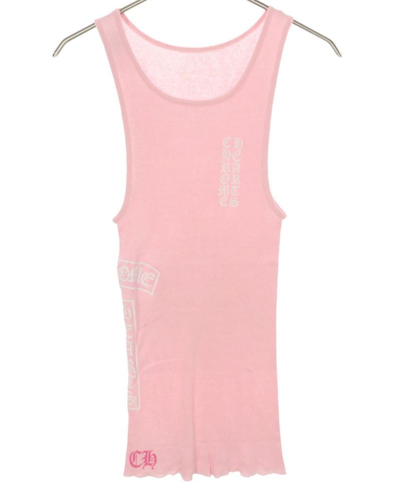 Chrome Hearts Tバーロゴプリントタンクトップ RIB TANK