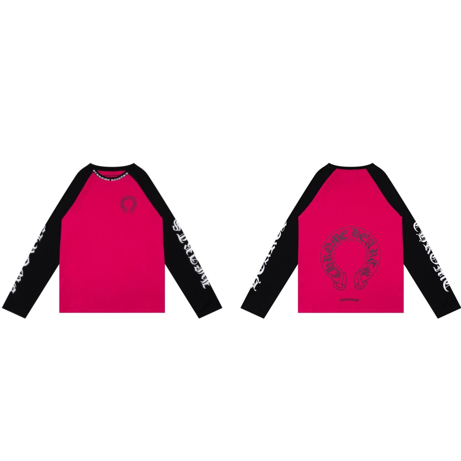 [Copy]Chrome Hearts Tシャツ クルーネック 長袖 コットン オレンジ 