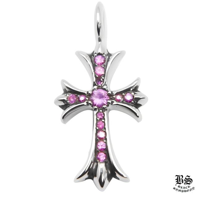 クロムハーツ タイニーCHクロスチャーム with パヴェピンクサファイア