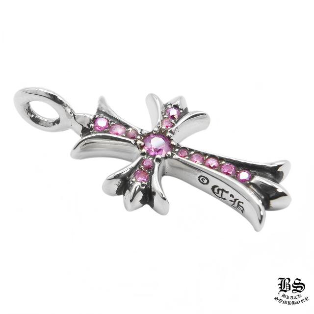 クロムハーツ タイニーCHクロスチャーム with パヴェピンクサファイア