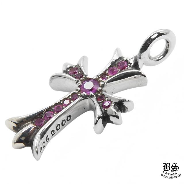 クロムハーツ タイニーCHクロスチャーム with パヴェピンクサファイア