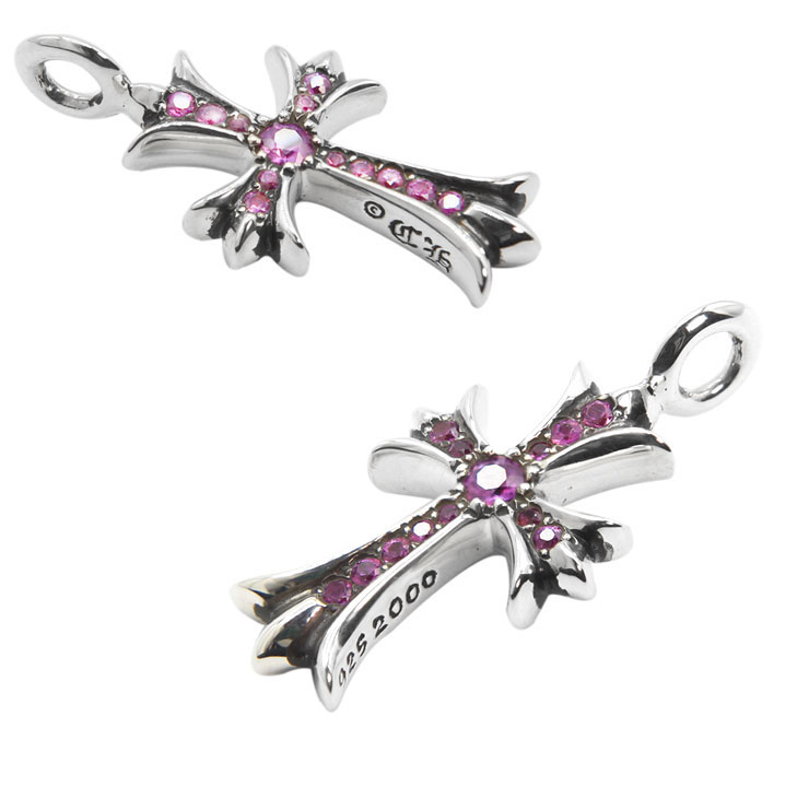 クロムハーツ タイニーCHクロスチャーム with パヴェピンクサファイア