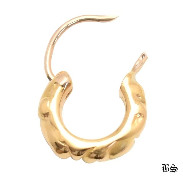 クロムハーツ タイニースクロールフープピアス 22K